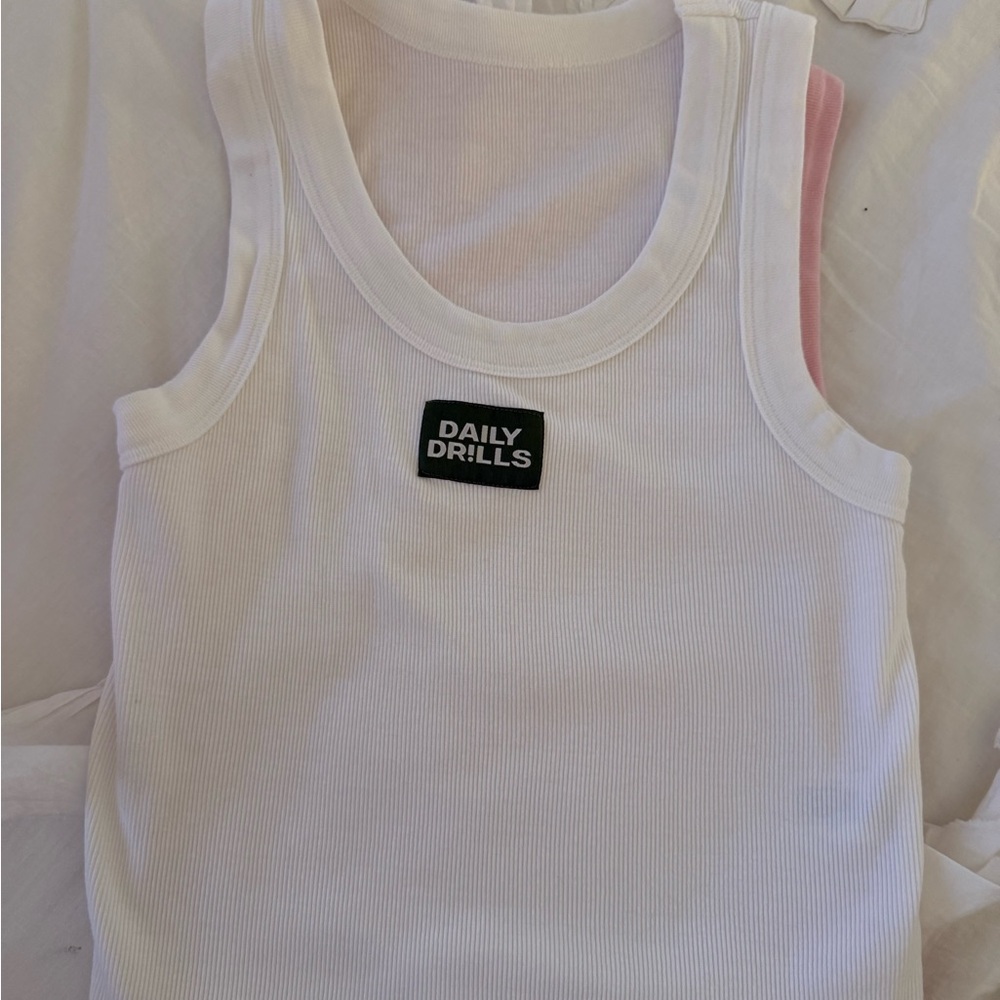 Daily Drills White Tank Top